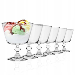 Pucharki czarki na lody desery KRISTA 6szt. KROSNO