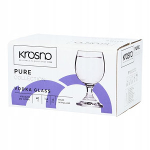 Kieliszki do wódki 40 ml PURE 6 sztuk | KROSNO