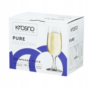 Kieliszki do szampana 180ml 6szt. PURE | KROSNO