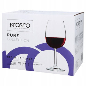 Kieliszki do wina czerwonego 350ml PURE | KROSNO