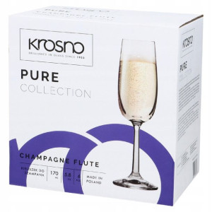 Kieliszki do szampana 170ml PURE 6szt. | KROSNO