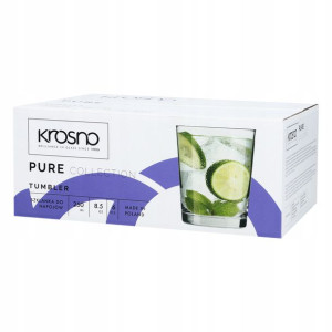 Szklanki do napojów 250ml 6 sztuk PURE | KROSNO