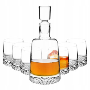 Fjord komplet 6+1 karafka szklanki whisky KROSNO