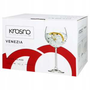 Kieliszki do wody 480ml 6 szt. VENEZIA | KROSNO