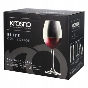 Kieliszki do wina czerwonego 360 ml ELITE | KROSNO