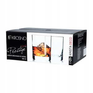 Szklanki do whisky 300ml 6szt. KRISTA DECO* KROSNO
