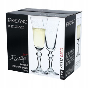 Kieliszki do szampana 150ml KRISTA DECO* | KROSNO