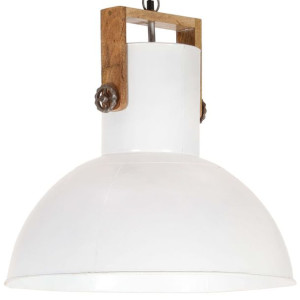 Industrialna lampa wisząca, 25 W, biała, okrągła, 52 cm, E27