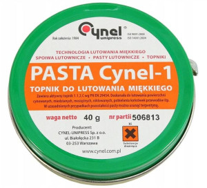 Pasta Lutownicza Cynel-1 40g Do Lutowania Miękkiego