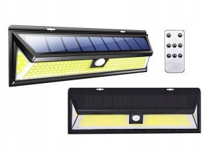 Lampa Solarna Czujnik Ruchu Zmierzchu 180led+pilot