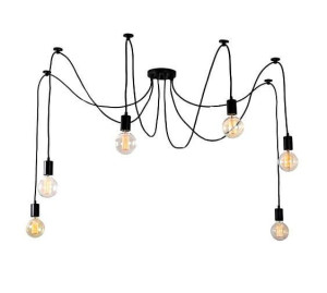 Lampa sufitowa 6 ramion żyrandol
