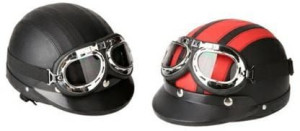 Kask motocyklowy retro