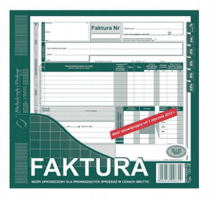 122-2e Faktura Uproszczony Sprzedaż Cenach Brutto