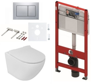 Zestaw 6w1 Stelaż Do Wc Tece+przycisk Chrom+miska