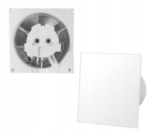 Wentylator Łazienkowy 100 Panel Biały Połysk Timer