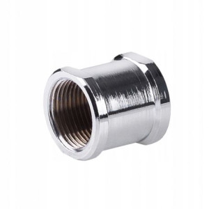 Mufa Złączka Chrom Mosiężna Chromowana Gw/gw 3/4''