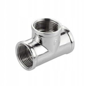 Trójnik Mosiężny Chromowany G/w Chrom 3/4'' Cala