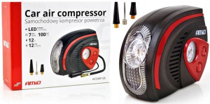 Kompaktowy Kompresor Samochodowy Z Latarką Led 12v