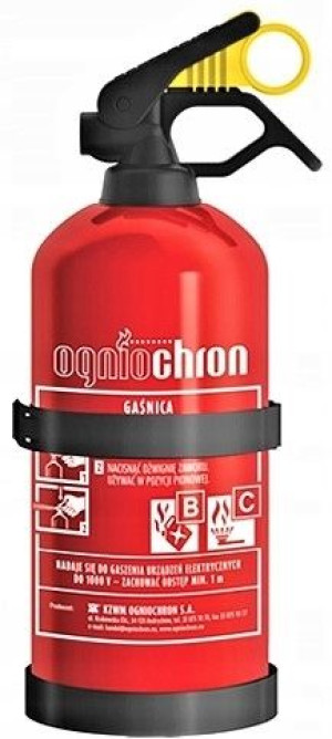 Gaśnica Ogniochron 1kg + wieszak 5 LAT GWARANCJI