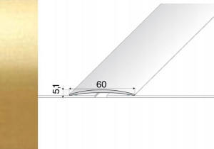 Listwa 200cm łączeniowa klejona ZŁOTO 60mm - A70