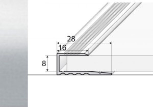 Listwa 120cm progowa / zakończeniowa SREBRO A63