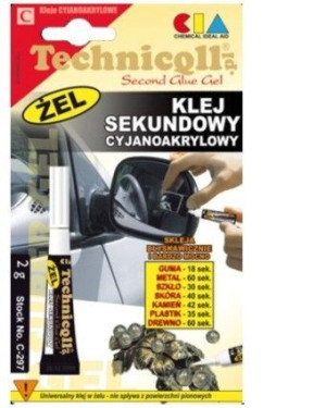 KLEJ SEKUNDOWY ŻEL 2g - Technicqll