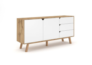Komoda Nowoczesna Tokio Tk2 Dąb Craft / Biały Mat