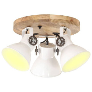 Industrialna lampa sufitowa, 25 W, biała, 42x27 cm, E27