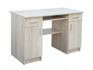 Biurko komputerowe 111 cm z półką dąb sonoma 4-AB