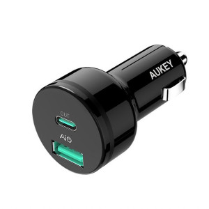 Ładowarka Samochodowa Aukey CC-Y7 36W 5.4A 1xUSB 1xUSB C