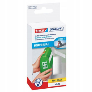 Tesa Rzep W Taśmie On & Off - 1m X 20mm Biały