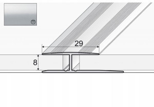 A61 Listwa aluminiowa progowa łącząca 90cm SREBRO