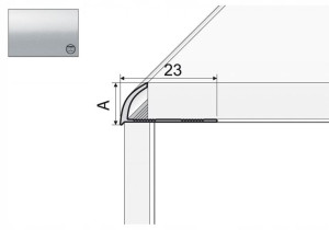A53 Listwa krawędziowa owalna 10mm SREBRO 200cm
