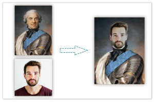 Portret na zamówienie RYCERZA fotoobraz z TWOIM zdjęciem obraz Rycerz