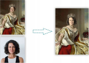 Portret na zamówienie KRÓLOWA fotoobraz z TWOIM zdjęciem obraz Królowej