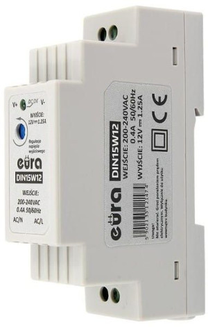Zasilacz Din ''eura'' Din15w12 12v 1,25 A Dc