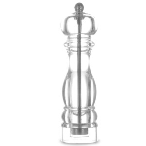 Młynek do mielenia pieprzu przypraw HELICOIL przeźroczysty wys. 140mm - Hen