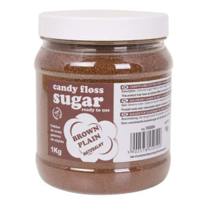 Kolorowy cukier do waty cukrowej brązowy naturalny smak waty cukrowej 1kg