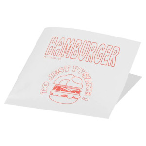 Opakowanie torebka koperta na HAMBURGERA 15x15cm foliowana powlekana 200szt