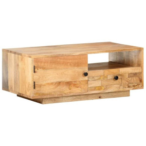Stolik kawowy, 90 x 50 x 35 cm, lite drewno mango