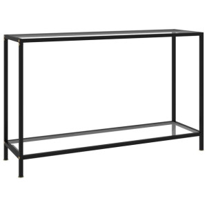 Stolik konsolowy, przezroczysty, 120x35x75 cm, szkło hartowane