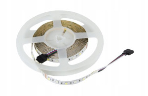 Taśma LED RGBW zimna 6000k 5m SMD 5050 IP20 12V