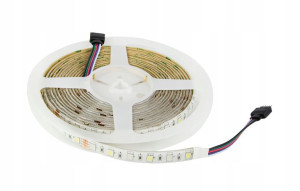 Taśma LED RGBW zimna 6000k 5m SMD 5050 IP65 12V