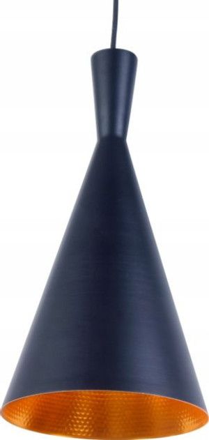 Lampa LED wisząca sufitowa E27 aluminiowa czarna
