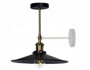 Kinkiet lampa ścienna czarna LED E27 szeroka 30cm