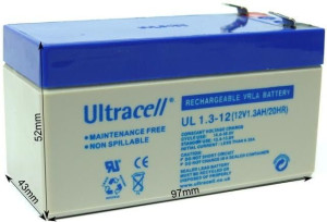 Akumulator AGM ULTRACELL UL 12V 1.3AH "żelowy"