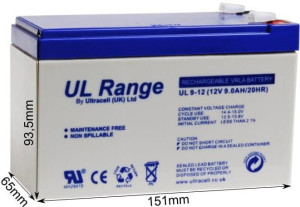 Akumulator AGM ULTRACELL UL 12V 9AH "żelowy"