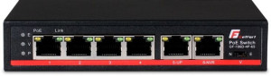 Switch Poe Getfort 4fe X Poe + 2fe Uplink 65w