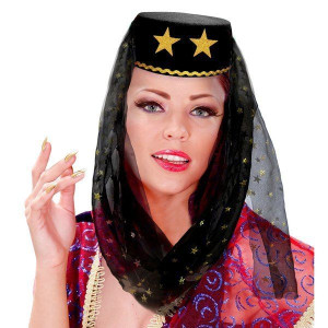 Czapka Harem Czarna Haremka Tancerka Tiul