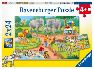 Puzzle 2x24el Dzień w ZOO